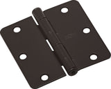 National Hardware N830-202 Door Hinge, 3 in H Door Leaf, 3 in L x 3in W, Cold Rolled Steel, Oil-Rubbed Bronze, 50 lb