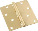 National Hardware N830-228 Door Hinge, 4 in H Door Leaf, 4 in L x 4 in W, Cold Rolled Steel, Satin Brass, 55 lb