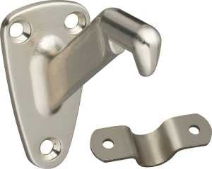 National Hardware N830-117 Handrail Bracket, 250 lb, Zinc, Satin Nickel