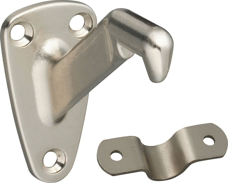 National Hardware N830-117 Handrail Bracket, 250 lb, Zinc, Satin Nickel