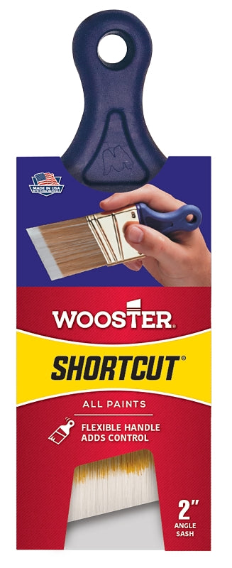 Wooster Q3211-2 Paint Brush, 2 in W, 2-3/16 in L Bristle, Synthetic Fabric Bristle, Sash Handle