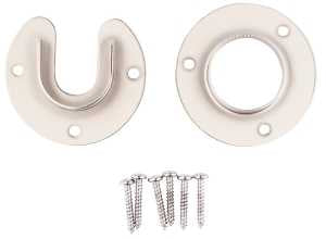 National Hardware V8600 Series S822-082 Closet Flange Set, Zinc, Satin Nickel