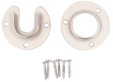 National Hardware V8600 Series S822-082 Closet Flange Set, Zinc, Satin Nickel