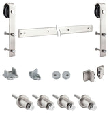 National Hardware N700-002 Interior Barn Door Kit, Steel, Satin Nickel, For: 1-3/8 in and 1-3/4 in THK Single Doors