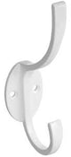 National Hardware V8009 N806-826 Coat and Hat Hook, 2-Hook, Zinc, 1/PK, Pack of 5