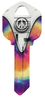 Hy-Ko 16005KW1-32 Key Blank, Peace Signs, Brass, Nickel-Plated, For: Kwikset KW1 Keyways, KW1 Key Number, Pack of 5