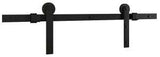 National Hardware N700-001 Builder Barn Door Kit, 72 in L Track, Steel, Matte Black, Wall