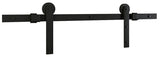 National Hardware N700-001 Builder Barn Door Kit, 72 in L Track, Steel, Matte Black, Wall