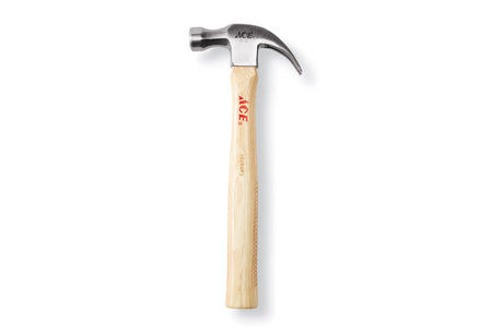 Ace 16 oz Smooth Face Claw Hammer Hickory Handle