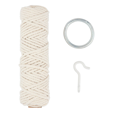 National Hardware N900-013 Plant Hanger Hardware Kit, Cotton/Dacron/Fiber/Steel, Natural/White