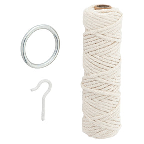 National Hardware N900-013 Plant Hanger Hardware Kit, Cotton/Dacron/Fiber/Steel, Natural/White