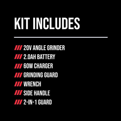 SKIL 20V PWRCORE 20 Cordless 4-1/2 in. Angle Grinder Kit (Battery & Charger)