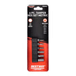 Mayhew Bestway Tamper Hex Screwdriver Bit Set S2 Tool Steel 6 pc