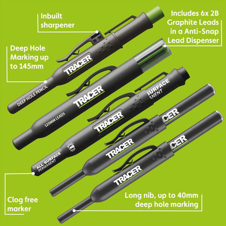 Tracer 8 in. L Marker Kit Assorted 5 pc