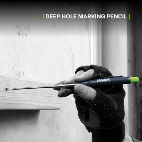 TRACER 6 in. L Deep Hole Deep Hole Marker Black 3 pc