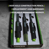 TRACER 6 in. L Deep Hole Deep Hole Marker Black 3 pc