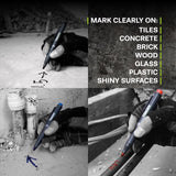 TRACER 6 in. L Marker Kit Assorted 3 pc
