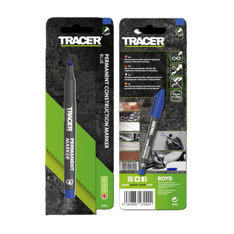 Tracer 6 in. L Permanent Marker Blue 1 pc