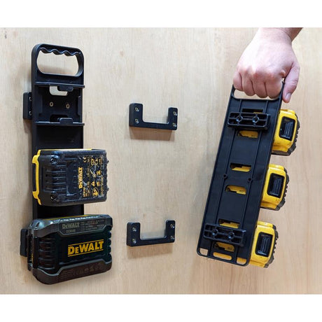 StealthMounts DeWalt MAX/XR and FlexVolt Battery Rack Black