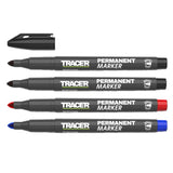 Tracer 6 in. L Permanent Marker Assorted 4 pc