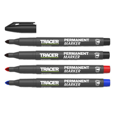 Tracer 6 in. L Permanent Marker Assorted 4 pc
