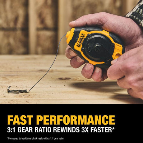 DeWalt Blue Compact Chalk Line Reel Kit 50 ft. Braided