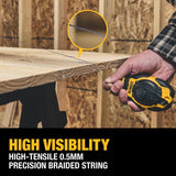 DeWalt Blue Compact Chalk Line Reel Kit 50 ft. Braided