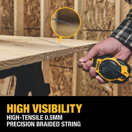 DeWalt Blue Compact Chalk Line Reel Kit 50 ft. Braided