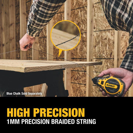 DeWalt Bi-Material Chalk Line Reel Bold Braided Line