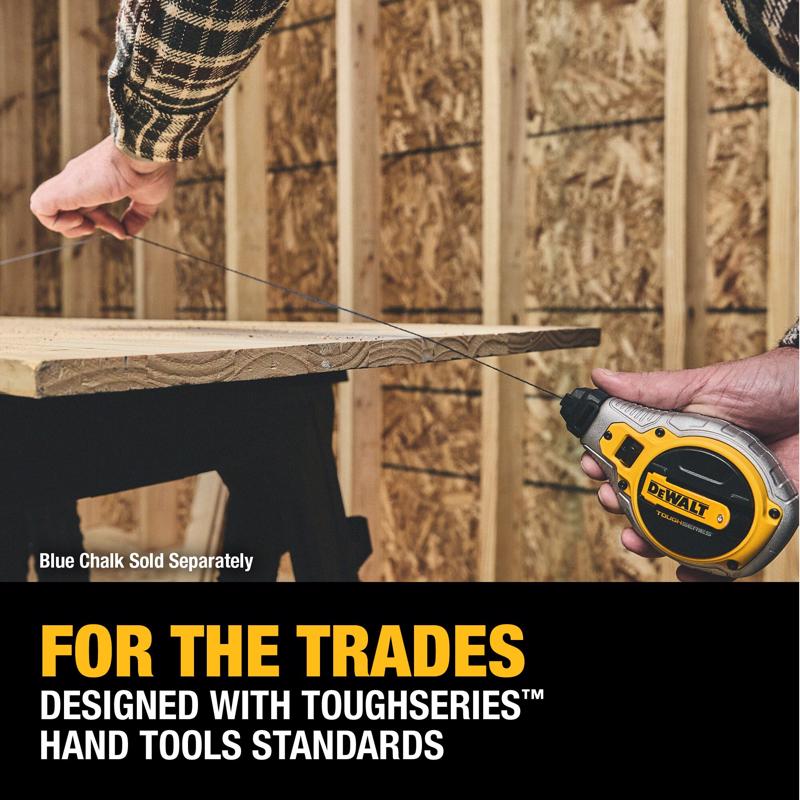 DeWalt Toughseries Red Chalk Line Reel Kit Bold Braided Line