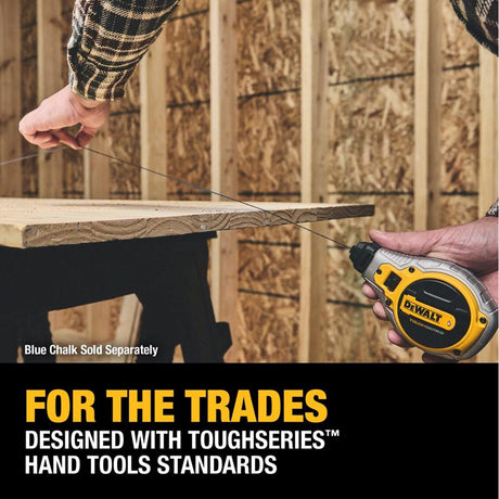DeWalt Toughseries Red Chalk Line Reel Kit Bold Braided Line