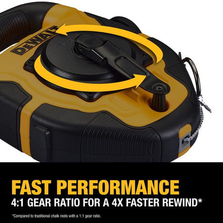DeWalt Large Capacity Chalk Line Reel 150 ft. Braided