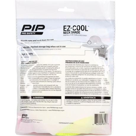 PIP EZ-Cool Hard Hat Brim with Neck Shade Yellow