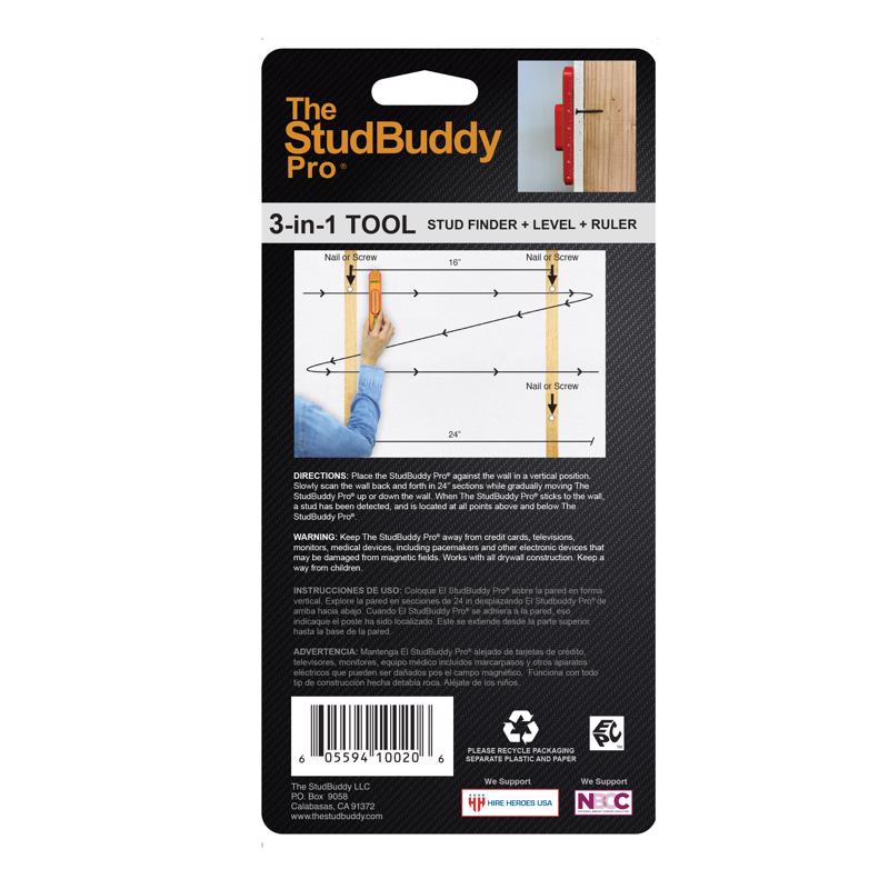 The StudBuddy Pro 9 in. L X 4.5 in. W Magnetic Stud Finder 2 in. 1 pc