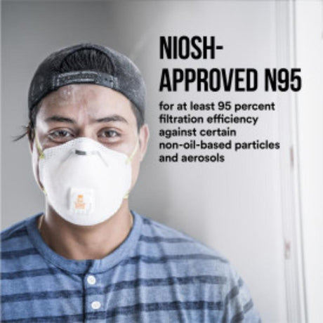 3M Cool Flow N95 Disposable Particulate Respirator Valved White 15 pk