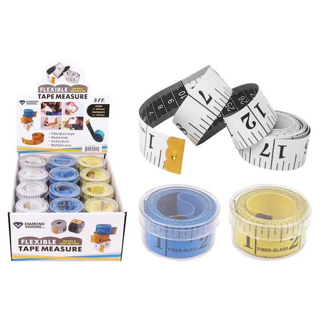Diamond Visions 60 in. L X 1 in. W Fiberglass Long Tape Measure 1 pk