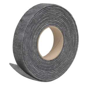 Frost King S214/17H Door Weatherstrip, 1-1/4 in W, 3/16 in Thick, 17 ft L, Felt Cloth, Gray, Nail, Staple, Tack