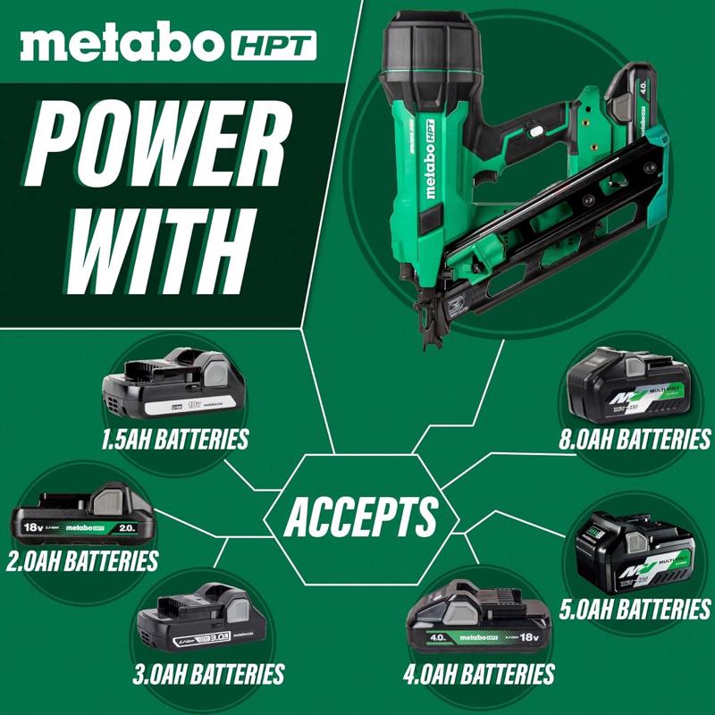 Metabo HPT Cordless 30 deg Framing Nailer Kit (Battery & Charger) 18 V