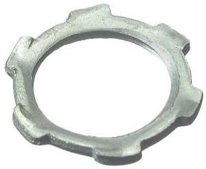 Halex 26191 Rigid Conduit Locknut, 1/2 in, Steel, Zinc, 20/BAG, Pack of 10