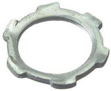 Halex 26191 Rigid Conduit Locknut, 1/2 in, Steel, Zinc, 20/BAG, Pack of 10