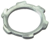 Halex 26191 Rigid Conduit Locknut, 1/2 in, Steel, Zinc, 20/BAG, Pack of 10
