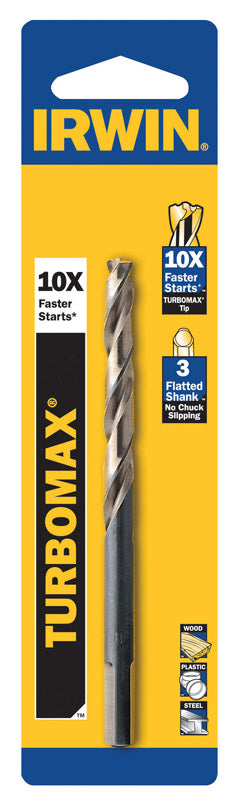 Irwin Turbomax 5/32 in. X 3-1/8 in. L High Speed Steel Drill Bit Straight Shank 1 pc