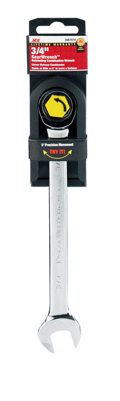 Ace Pro Series GearWrench 3/4 in. X 3/4 in. SAE Combination Wrench 9.8 in. L 1 pc