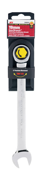 Ace Pro Series GearWrench 19 mm X 19 mm Metric Combination Wrench 9.76 in. L 1 pc