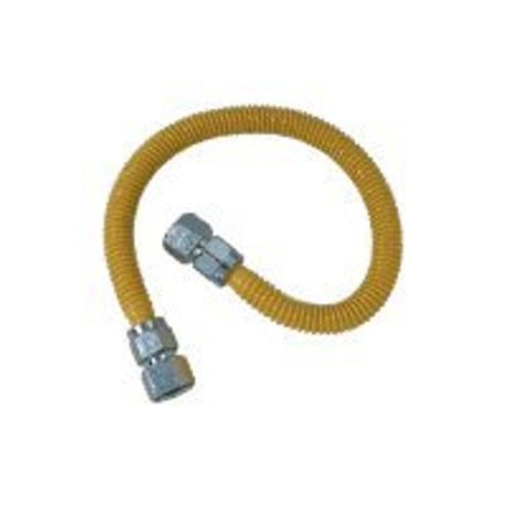 BrassCraft ProCoat Series CSSC22-48P Gas Connector, 3/4 in, FIP, Stainless Steel, Polymer-Coated, 48 in L, 5/8 in OD