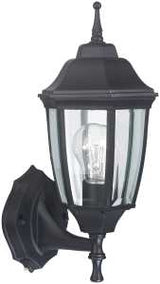 Boston Harbor DTDB Dusk-to-Dawn Wall Lantern, 60 W, CFL, Aluminum, Black