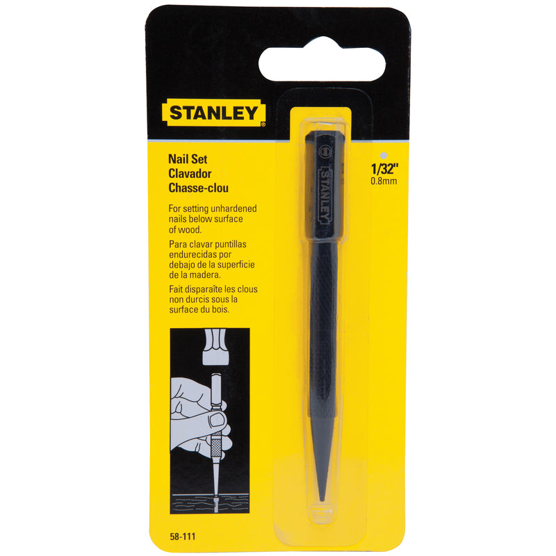 Stanley 1/32 in. Nail Set 1 pc, Pack of 6