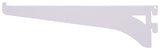ProSource 25217PHL-PS Heavy-Duty and Single Track Shelf Bracket, 62 lb/Pair, 8 in L, 2-3/8 in H, Steel, White