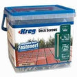 Kreg Protec-Kote SDK-C262W-525 Deck Screw, 2-5/8 in L, Stainless Steel, Flat Head, KTX Square Drive