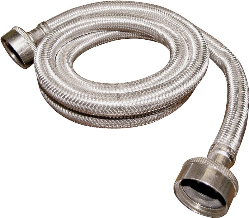 Plumb Pak PP23832 Washing Machine Discharge Hose, 3/4 in ID, 5 ft L, FHT, Stainless Steel